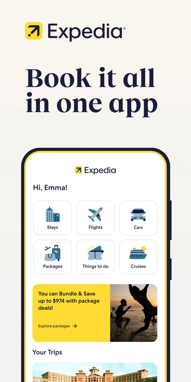 Expedia: Hotels, Flights, Cars screenshot 1