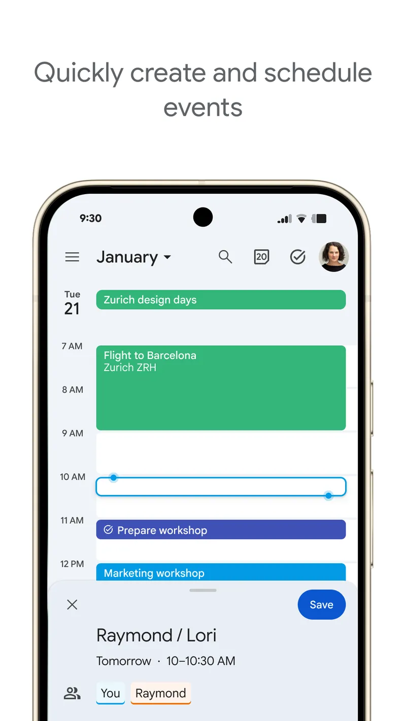 Google Calendar screenshot 2