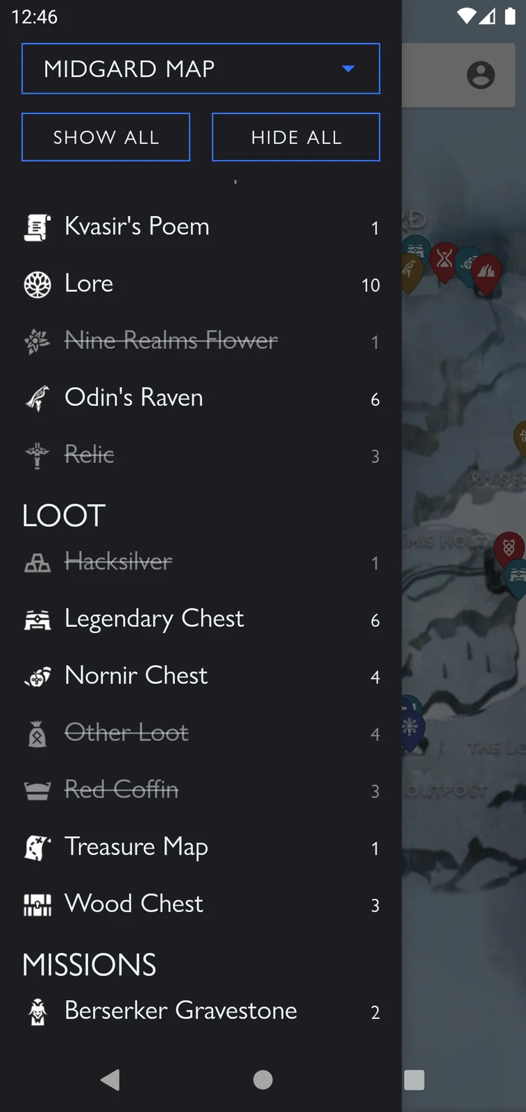 MapGenie: Ragnarok Map screenshot 2